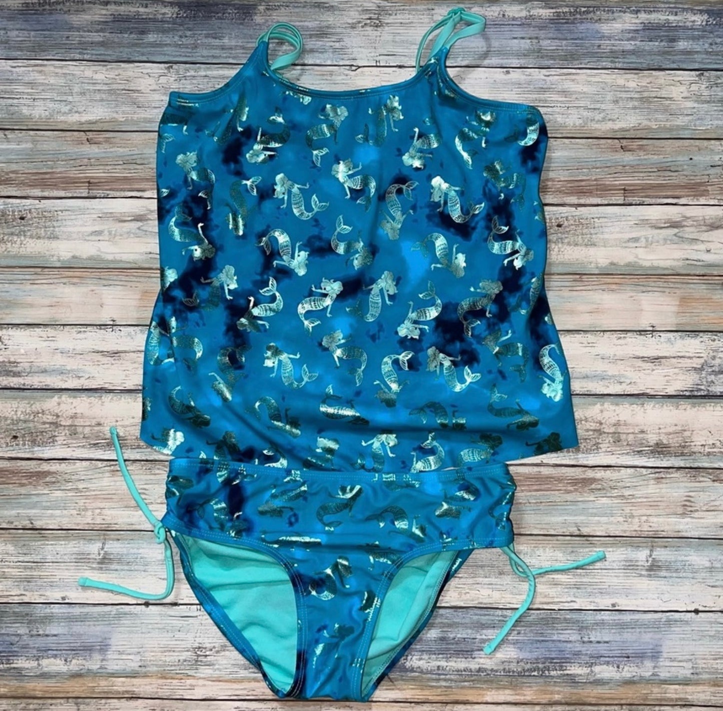 Justice Girls Mermaid Swimsuit sz 16 Pre-Loved!